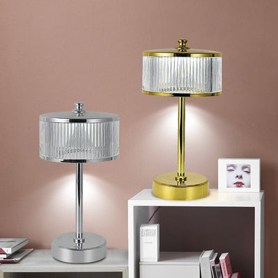 Lampe de table ambiante tactile LED rechargeable en acrylique de luxe créatif 