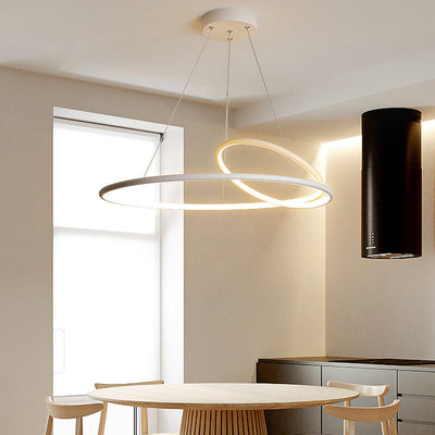 Modern Minimalist Round Iron LED Chandelier