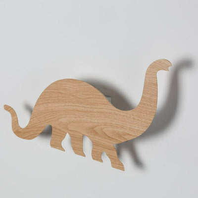 Contemporary Creative Imitation Wood Grain Dinosaur Shape LED Kid's Wall Sconce Lamp For Bedroom