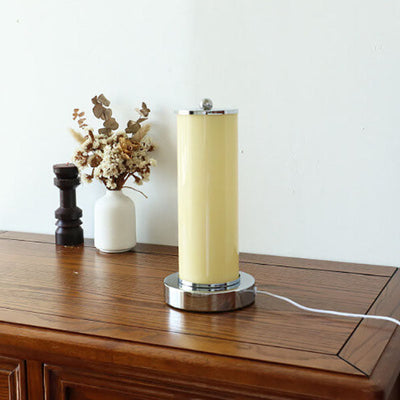 Vintage Glass Column USB LED Night Light Table Light
