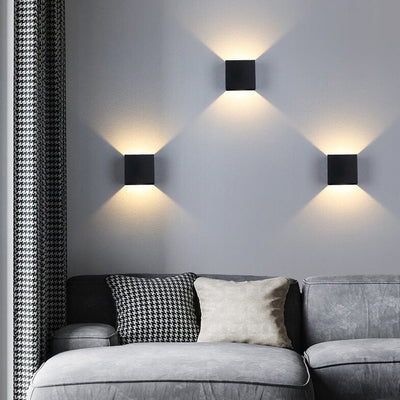 Modern Minimalist Square Aluminum LED Wall Sconce Lamp