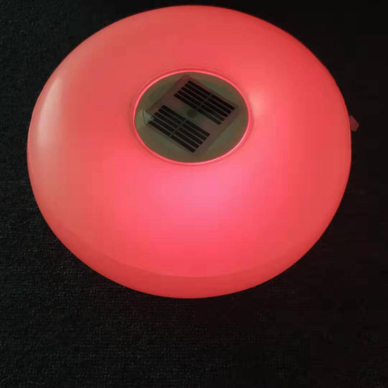 Lumière solaire ronde de piscine, lumière flottante gonflable et étanche à LED pour l&
