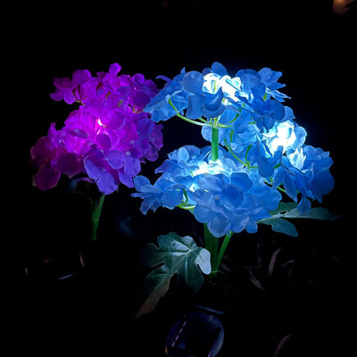 Modern Hydrangea Ball Solar Outdoor Lawn LED Garden Ground Insert Landscape Light