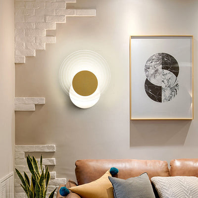مصباح حائط LED أكريليك هندسي ذهبي فاخر حديث 
