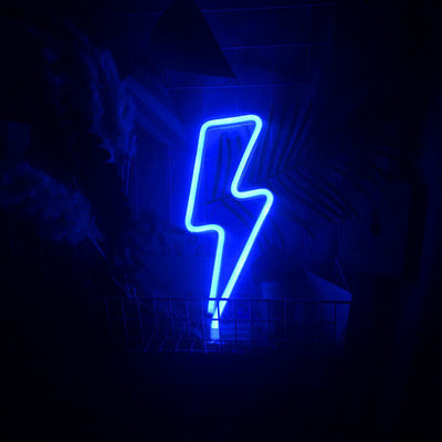 Creative Neon Lightning Shapes Color LED Battery/USB Decorative Light