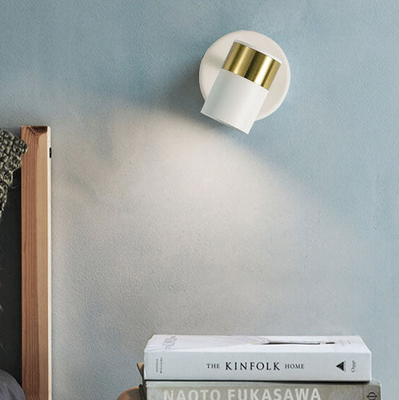 Lámpara Aplique de Pared Cilíndrica de Lujo Ligero Moderno de 1 Luz 