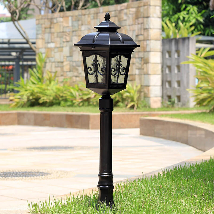 Luz de Paisaje de Césped Exterior de 1 Luz con Flecha Cuadrada de Flor Impermeable Industrial 