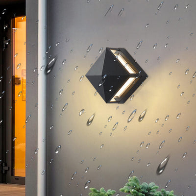 Applique murale LED carrée en aluminium acrylique étanche simple pour l'extérieur 