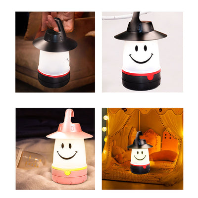 Creative Smiley Lantern Outdoor Camping LED Decorative Table Lamp