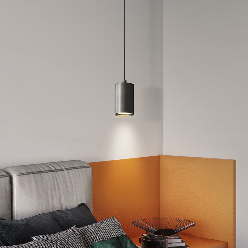 Moderne minimalistische Mini-Pendelleuchte H65 mit Kupfersäule, 1-flammig, für Wohnzimmer &amp; Schlafzimmer 