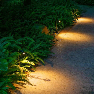 Wasserdichtes gebogenes Wasserhahn-Design LED-Rasenbodenleuchte im Freien 