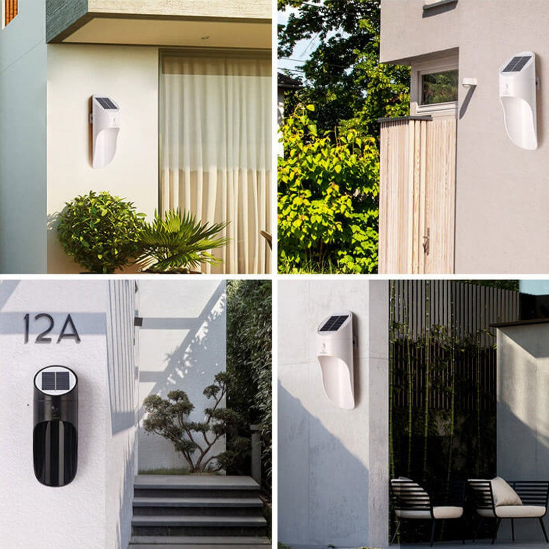 Lampe murale étanche à capteur créatif LED solaire 