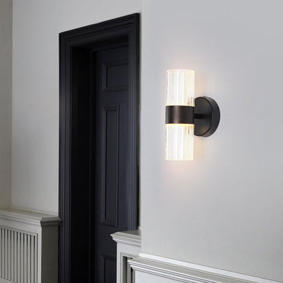 Nordic Creative Round Tube Shaped Glass LED Wall Sconce Lamp