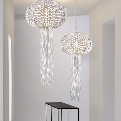 Moderne Leichte Luxus Glas Quallenform 1-Licht Pendelleuchte 