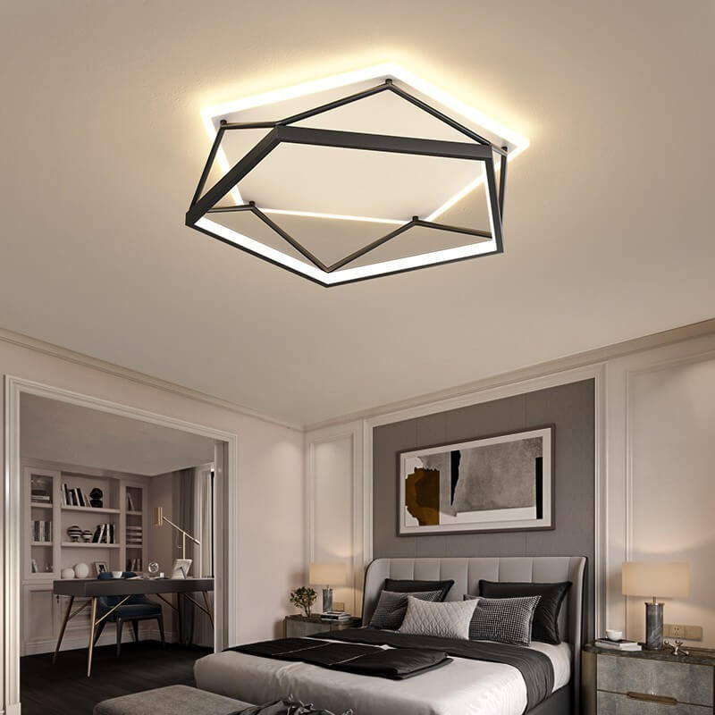 Nordic Minimalist Geometric Art LED Flush Mount Ceiling Light