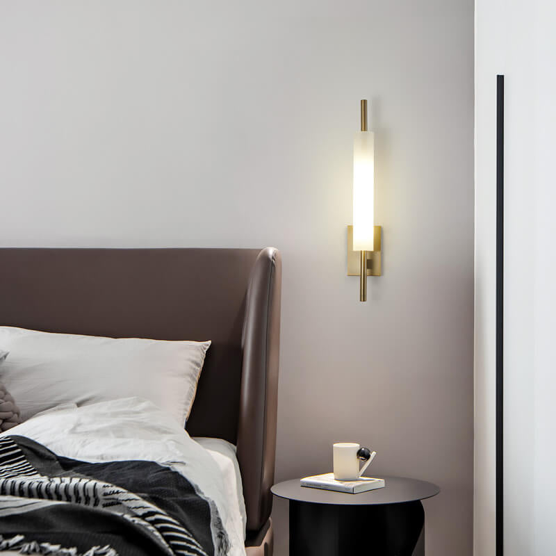 Moderne Luxus-Langglas-Säulendesign-LED-Wandleuchte 