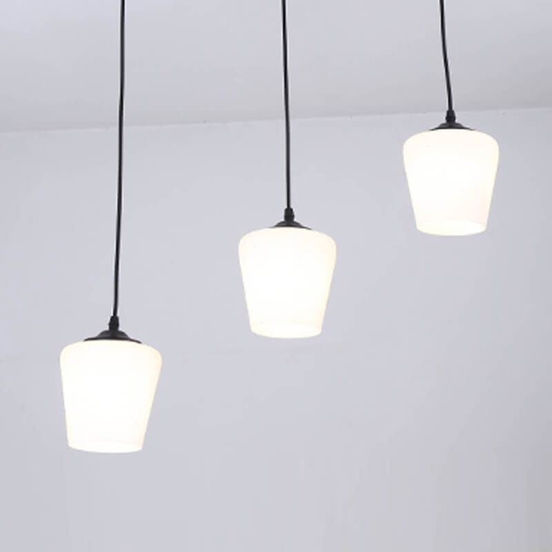 Nordic Simple Cone Shade Island Light 3-Licht-Kronleuchter