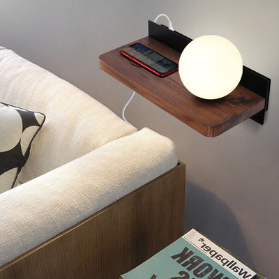 Modern Minimalist Wood Grain 1-light Wall Sconce Lamp