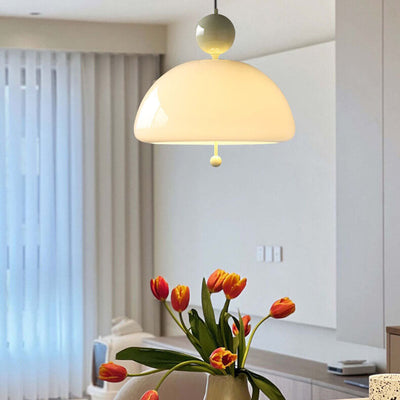 Modern Simplicity Floral Glass Shade Globe Ball Decor 3-Light Pendant Light For Living Room