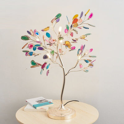 Nordic Colorful Agate Firefly Design 6-Light Table Lamp