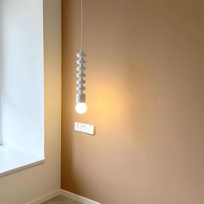 Moderne minimalistische kürbisförmige einfarbige Hardware 1-Licht Pendelleuchte 