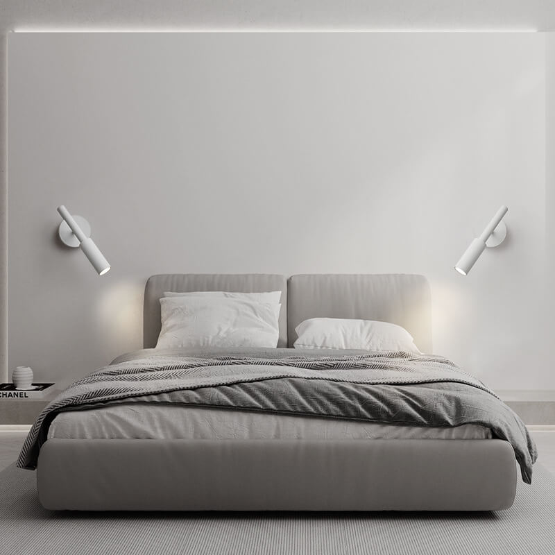 Moderner minimalistischer drehbarer LED-Deckenstrahler aus Eisen und Aluminium zur halbflachen Deckenmontage für das Wohnzimmer 