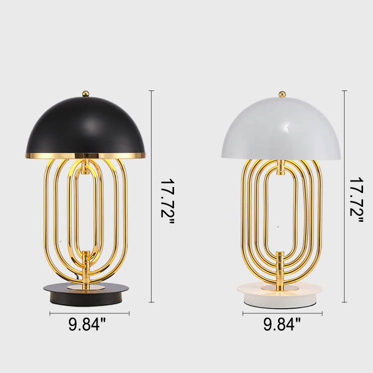 Lampe de table rotative de luxe en métal et aluminium à 2 lumières de lumière moderne 