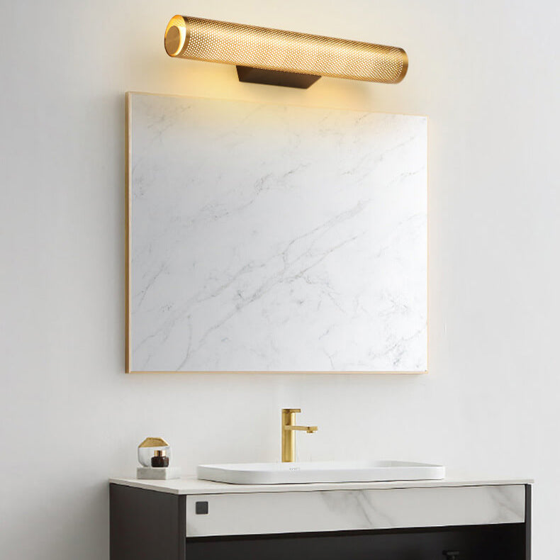 Applique Murale LED en Acrylique avec Matériel de Colonne de Grille de Vanité de Luxe Moderne 