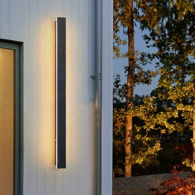Retro Outdoor Rectangular Strip Waterproof LED Wall Sconce Lamp