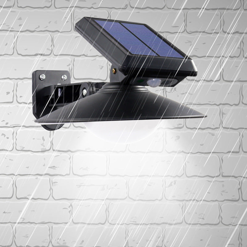 Lampe solaire extérieure à cône rond imperméable à l&