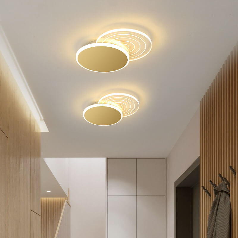 تصميم بسيط هندسي متداخل مبتكر لمصباح LED مثبت على السقف 