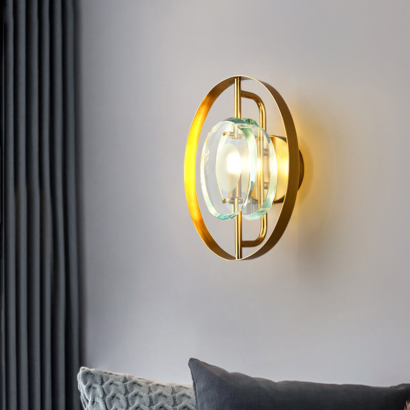 Modern Nordic Light Luxury Creative Round Ring 1-Light Wall Sconce Lamp