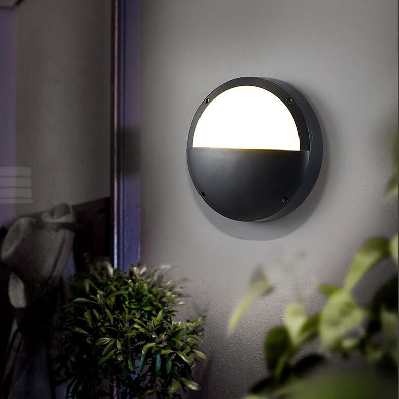 Lumière de plafond LED ronde créative extérieure étanche en aluminium acrylique 