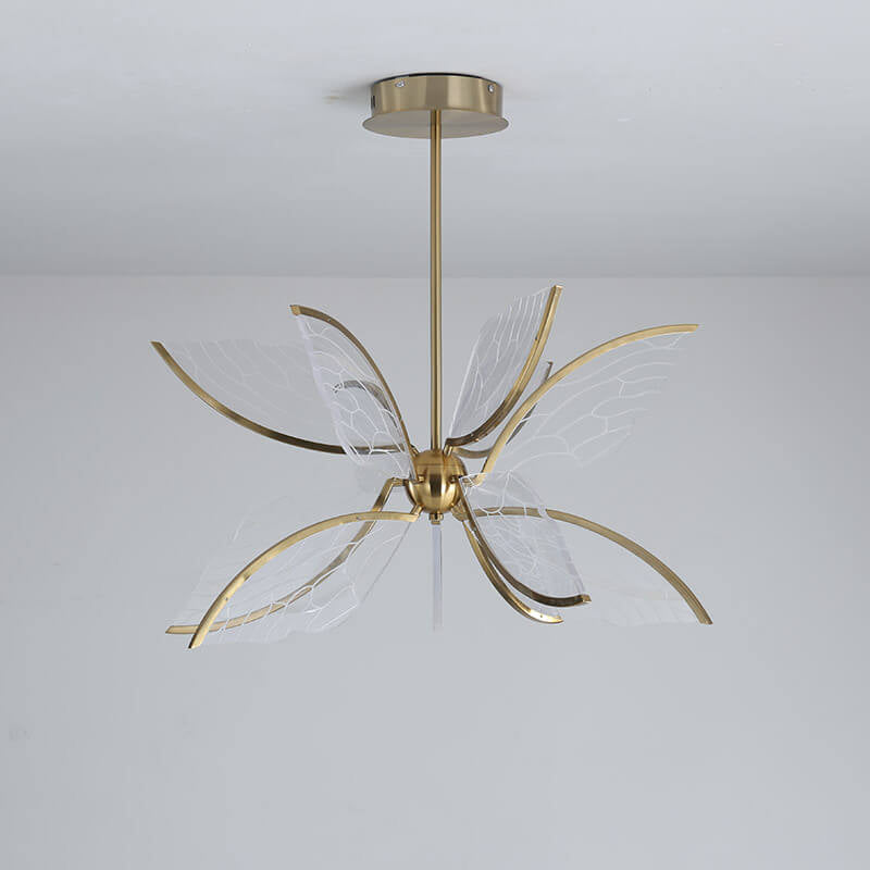 Diseño Moderno de Alas de Mariposa Creativas de Acrílico 12/16-Luces LED Candelabro 