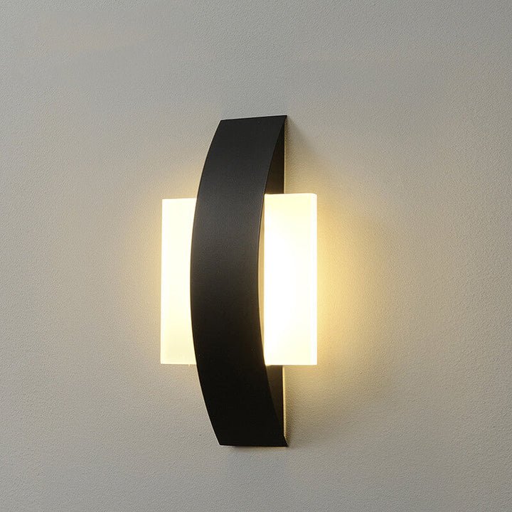 Moderner minimalistischer Acryl geometrischer Ring LED Wandleuchte 