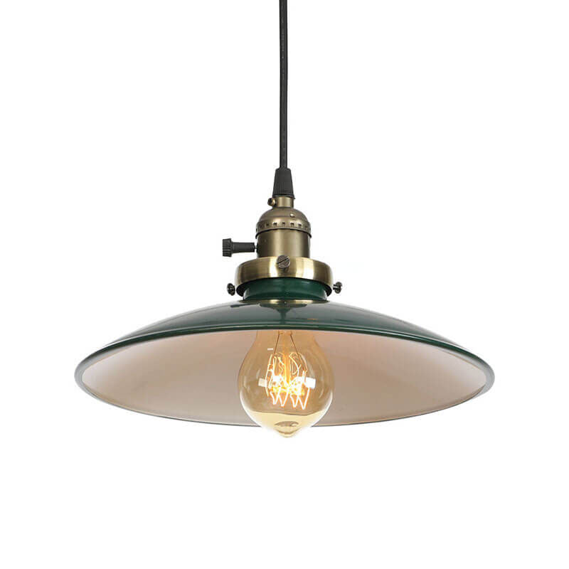 Industrielle Eisen Mehrfarbige Schale 1-Licht Pendelleuchte 