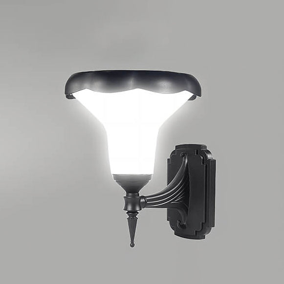ضوء حديقة مشهد مقاوم للماء LED PC ألمنيوم زهرة مستديرة عتيقة للطاقة الشمسية في الهواء الطلق 