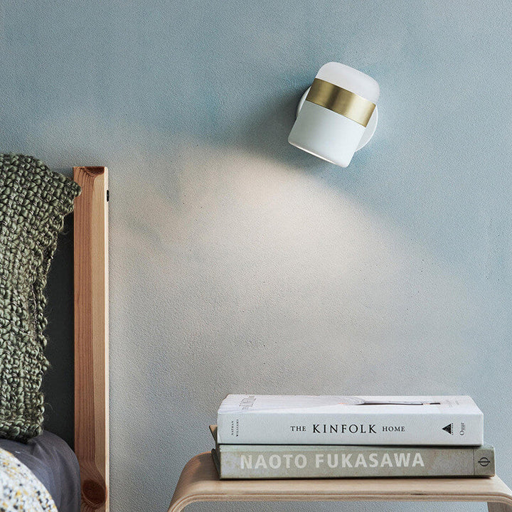 Modern Minimalist Cylindrical Spotlight Adjustable Mini LED Wall Sconce Lamp For Bedroom