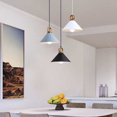 Modern Macaron Color Aluminum 1-Light Pendant Light