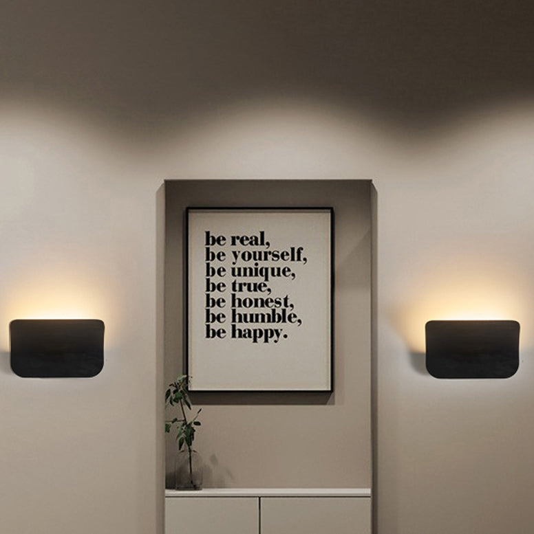 Nordic Simple Square Flat Bending LED Wall Sconce Lamp