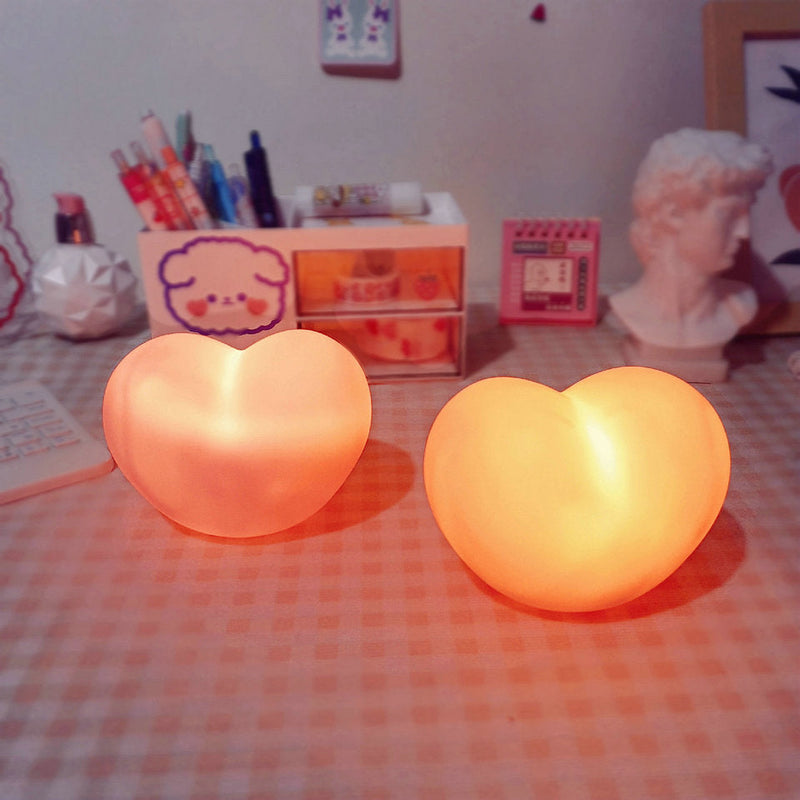 Modern Silicone Creative Heart LED Night Light Table Lamp