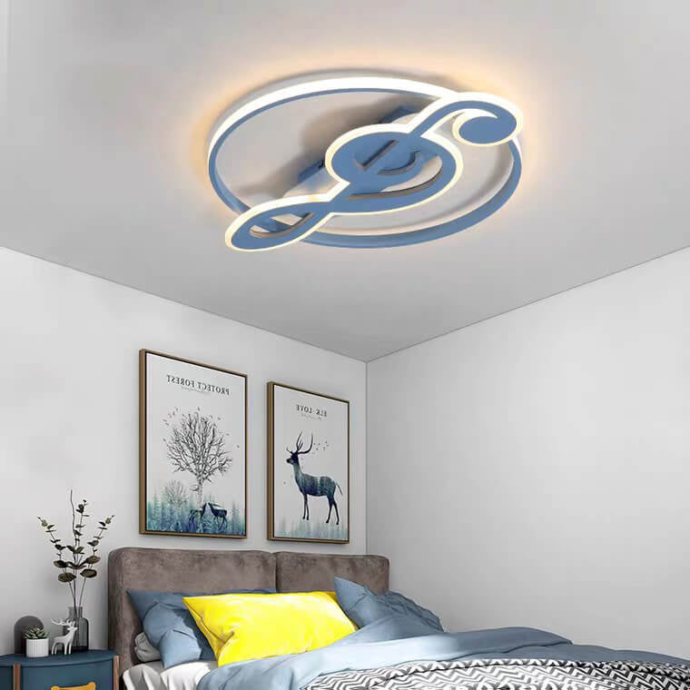 Plafonnier LED encastré avec notes de musique créatives nordiques 