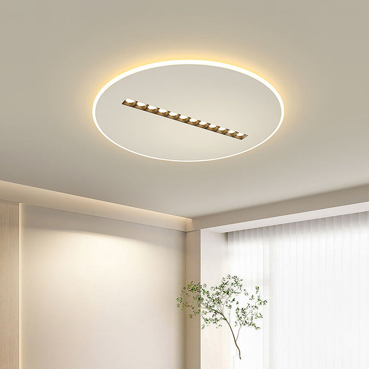 Projecteurs ronds plats simples et modernes, plafonnier à montage encastré à LED 
