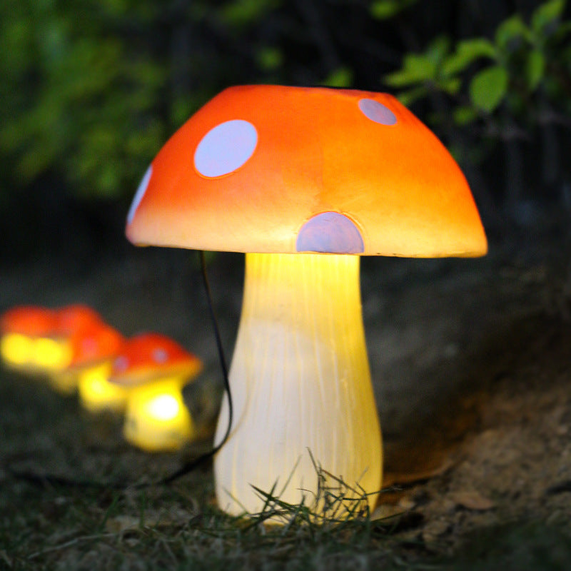 Modern Creative Colorful Mushroom Solar Outdoor Waterproof LED Garden Lights String
