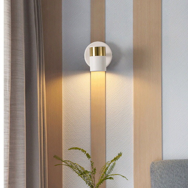 Lámpara Aplique de Pared Cilíndrica de Lujo Ligero Moderno de 1 Luz 