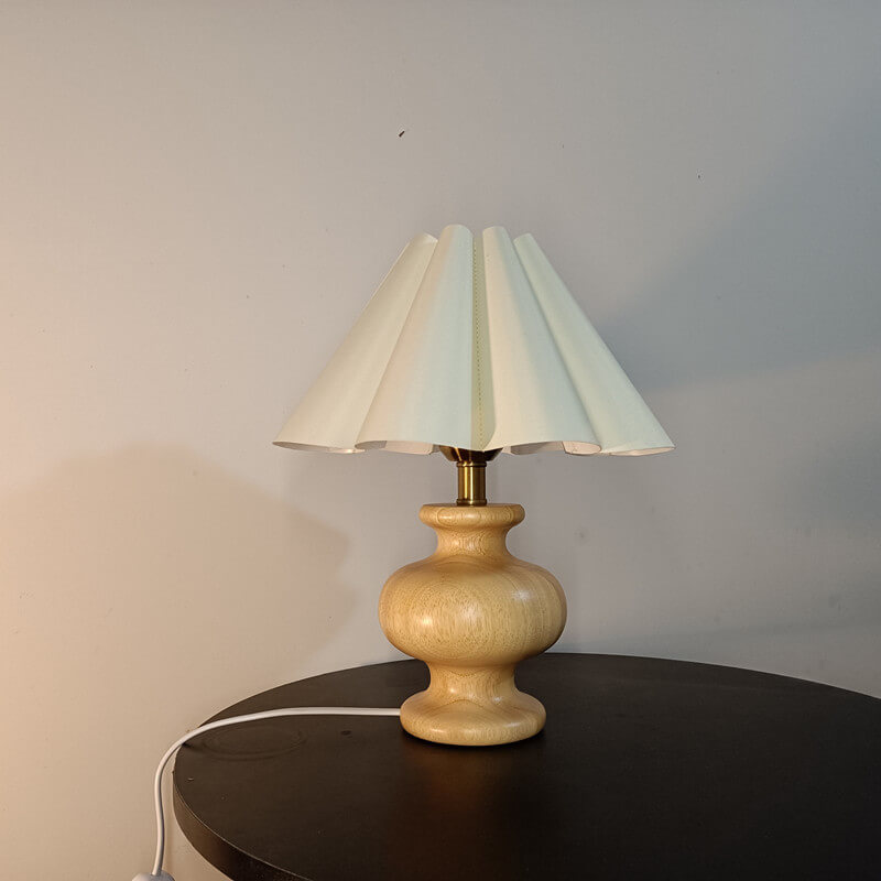 Lampe de Table 1 Lumière en Tissu en Forme de Demi-cercle Minimaliste Japonais 