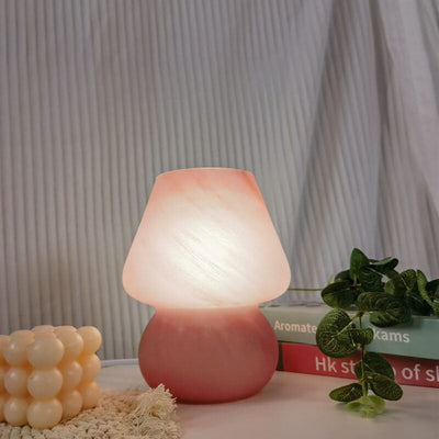 Modern Minimalist Glass Cloud Decorative 1-Light Table Lamp