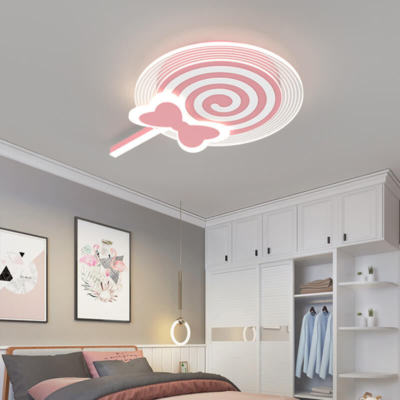 Creative Childlike Cartoon Lollipop Design LED Flush Mount Light