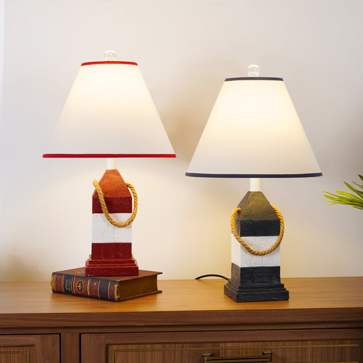 Europäische Vintage Tischlampe aus einfarbigem Kunstharz mit 1 Leuchte 