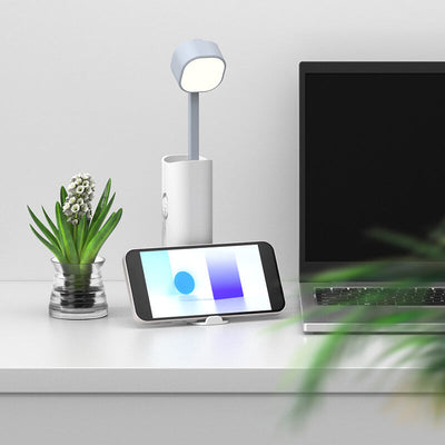 Kreative kleine einziehbare Powerbank Taschenlampe LED Tischlampe 